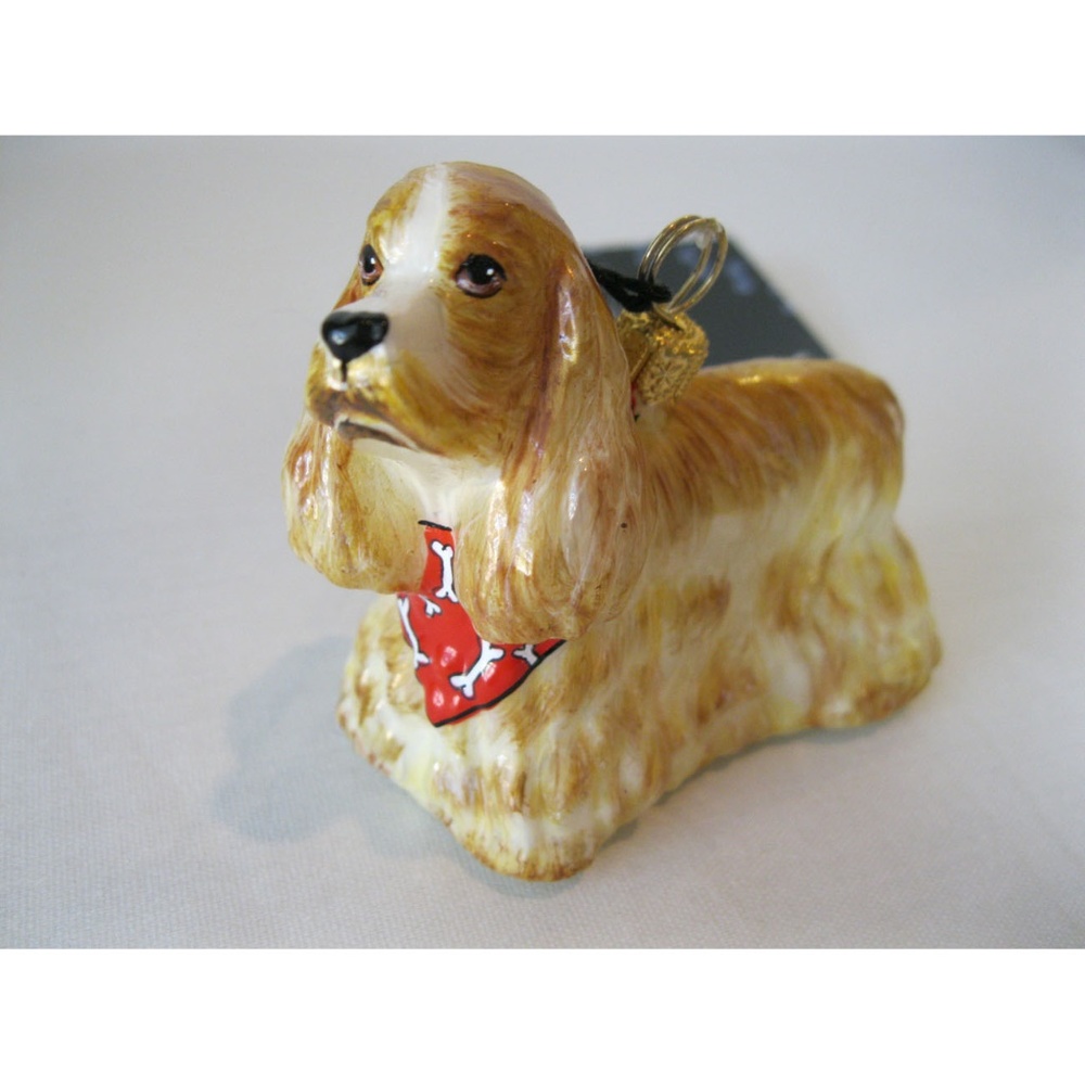 NEW Cocker Spaniel Glass Christmas Ornament